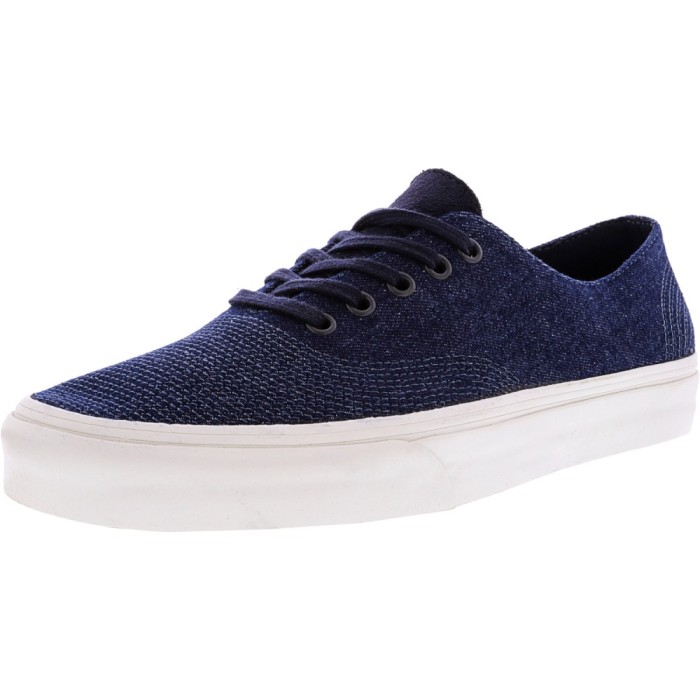 Vans Authentic One Pie Pig Suede And Denim Parisian Night Ankle-High Canvas Skateboarding Shoe foto mare Vans Authentic One Pie Pig Suede And Denim Parisian Night Ankle-High Canvas Skateboarding Shoe foto mare