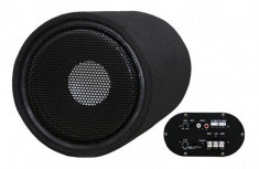 Subwoofer Bass Auto Activ cu Amplificator Incorporat 300W 20 cm Voice Kraft 801-VK + Kit Cabluri foto