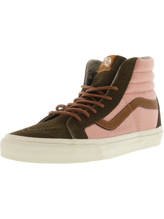 Vans Sk8-Hi Reissue Dx Brushed Teak / Burnt Coral Ankle-High Canvas Skateboarding Shoe foto mare Vans Sk8-Hi Reissue Dx Brushed Teak / Burnt Coral Ankle-High Canvas Skateboarding Shoe foto mare