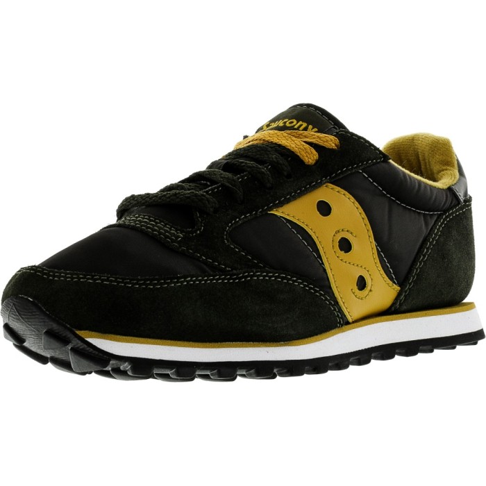Saucony barbati Jazz Low Pro Dark Green / Gold Ankle-High Leather Fashion Sneaker foto mare Saucony barbati Jazz Low Pro Dark Green / Gold Ankle-High Leather Fashion Sneaker foto mare