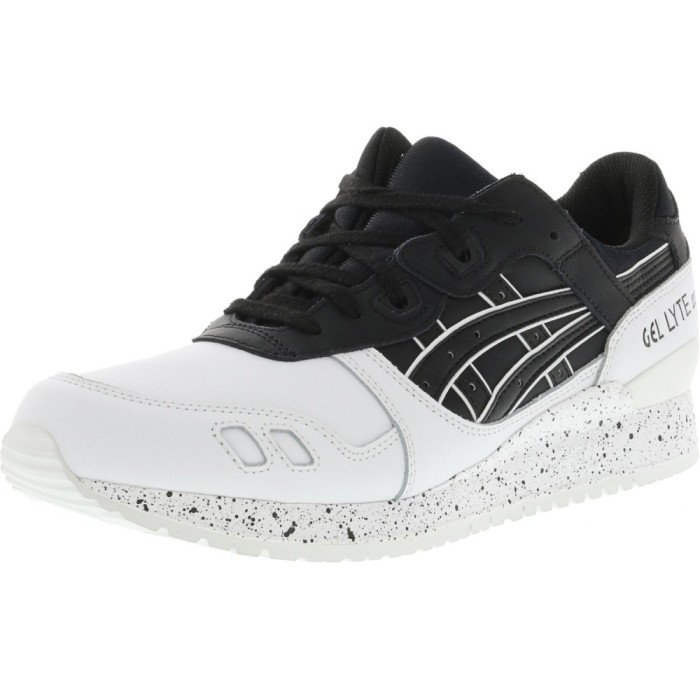Asics barbati Gel-Lyte Iii Black / White Speckled Ankle-High Leather Running Shoe foto mare Asics barbati Gel-Lyte Iii Black / White Speckled Ankle-High Leather Running Shoe foto mare