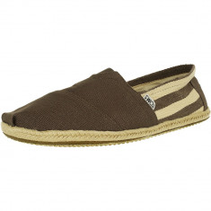 Toms barbati Classic Canvas Stripe Dark Grey University Ankle-High Flat Shoe foto