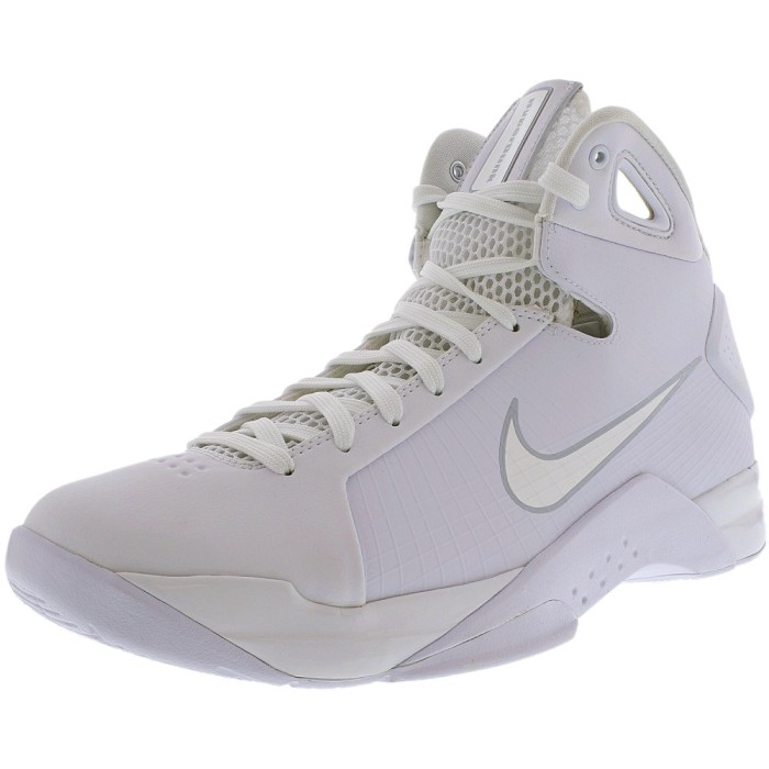 Nike barbati Hyperdunk 08 White/White/Pure Platinum Ankle-High Basketball Shoe foto mare Nike barbati Hyperdunk 08 White/White/Pure Platinum Ankle-High Basketball Shoe foto mare