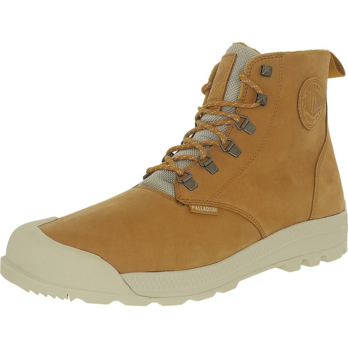 Palladium barbati Pampatech Hi Leather Wp Amber Gold/Silver Birch Ankle-High Boot foto mare Palladium barbati Pampatech Hi Leather Wp Amber Gold/Silver Birch Ankle-High Boot foto mare
