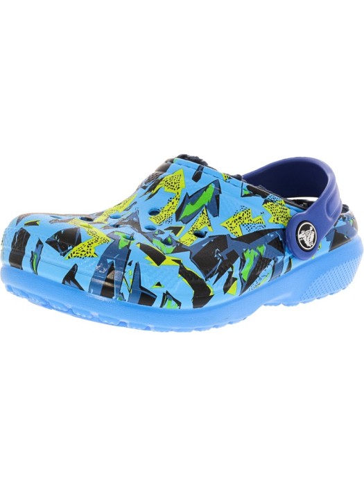 Crocs Classic Lined Graphic Clog Ocean / Navy Ankle-High Clogs foto mare Crocs Classic Lined Graphic Clog Ocean / Navy Ankle-High Clogs foto mare
