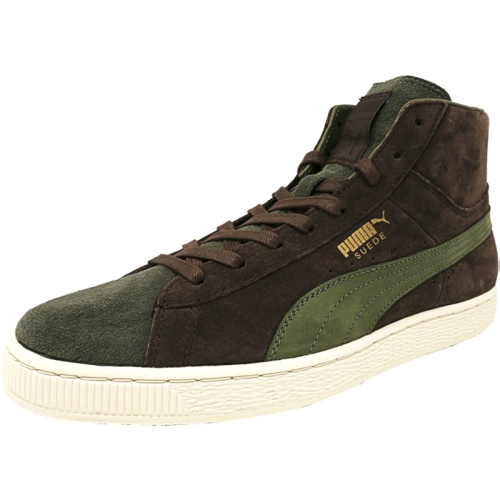 Puma barbati Mid X Bobbito Suede Chestnut / Burnt Olive Gold High-Top Fashion Sneaker foto mare Puma barbati Mid X Bobbito Suede Chestnut / Burnt Olive Gold High-Top Fashion Sneaker foto mare