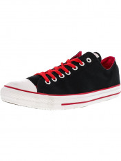 Converse Chuck Taylor All Star Ox Black / Varsity Red Ankle-High Fashion Sneaker foto
