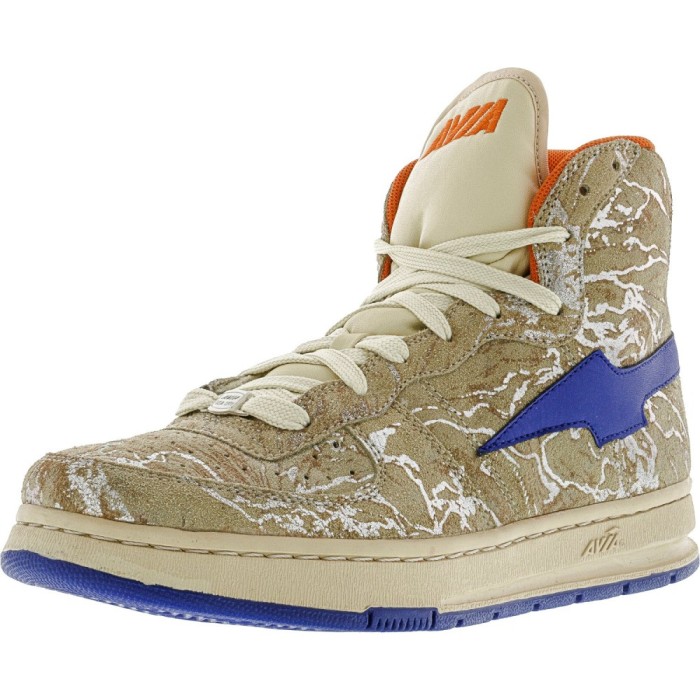 Avia barbati 1M09404603 Cream / Blue Orange High-Top Fashion Sneaker foto mare Avia barbati 1M09404603 Cream / Blue Orange High-Top Fashion Sneaker foto mare