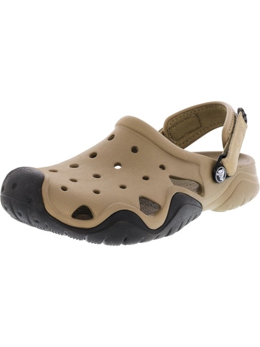 Crocs barbati Swiftwater Clog Khaki / Black Ankle-High Rubber Sandal foto mare Crocs barbati Swiftwater Clog Khaki / Black Ankle-High Rubber Sandal foto mare