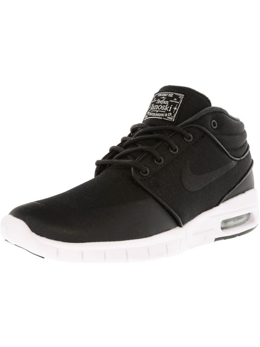 Nike barbati Stefan Janoski Max Mid Black / Metallic Silver White Mid-Top Fashion Sneaker foto mare Nike barbati Stefan Janoski Max Mid Black / Metallic Silver White Mid-Top Fashion Sneaker foto mare