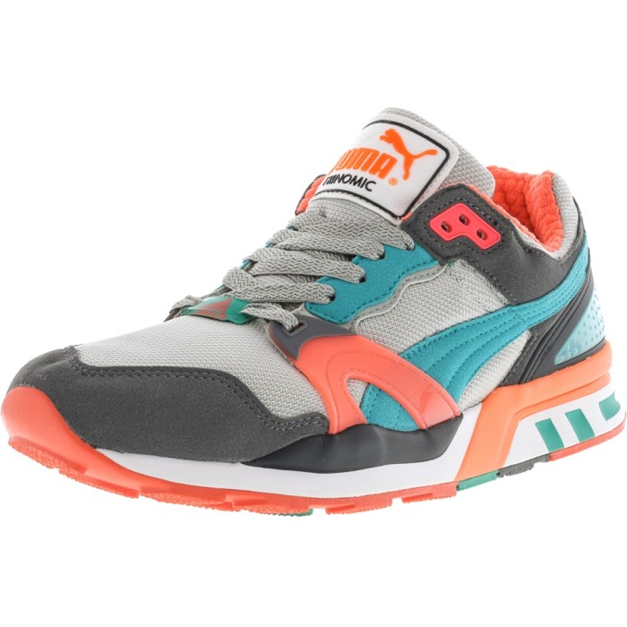 Puma barbati Trinomic Xt 2 Steel Grey / Fluorescent Teal Pink Ankle-High Fashion Sneaker foto mare Puma barbati Trinomic Xt 2 Steel Grey / Fluorescent Teal Pink Ankle-High Fashion Sneaker foto mare