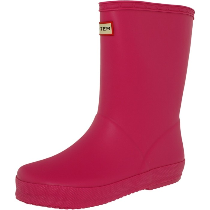 Hunter fete Kids First Classic Lipstick Mid-Calf Rubber Rain Boot foto mare Hunter fete Kids First Classic Lipstick Mid-Calf Rubber Rain Boot foto mare