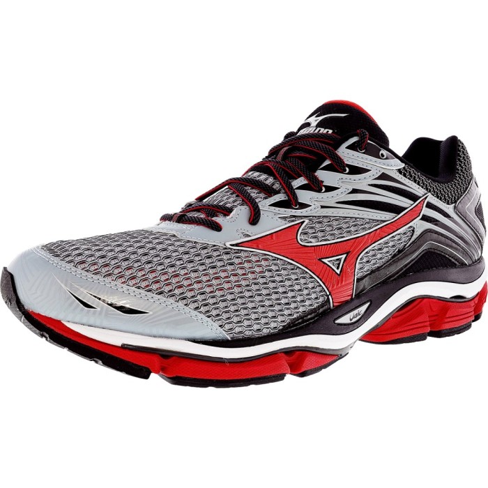 Mizuno barbati Wave Enigma 6 Grey / Red Black Ankle-High Running Shoe foto mare Mizuno barbati Wave Enigma 6 Grey / Red Black Ankle-High Running Shoe foto mare