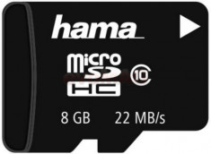 Card de memorie Hama microSDHC, 8GB, Clasa 10, pana la 22 MB/s foto