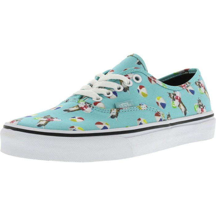 Vans Authentic Pool Vibes Aqua Sea / True White Ankle-High Canvas Skateboarding Shoe foto mare Vans Authentic Pool Vibes Aqua Sea / True White Ankle-High Canvas Skateboarding Shoe foto mare