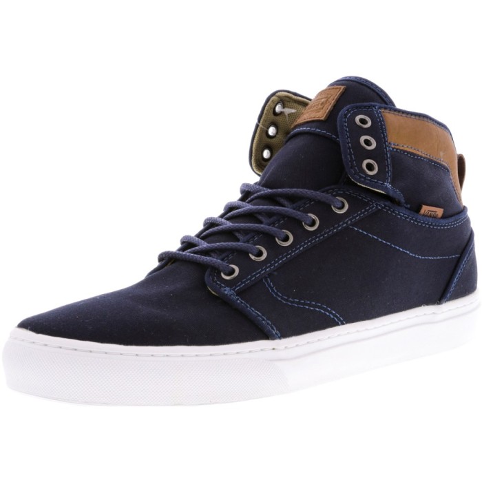 Vans Alomar + Textile And Leather Dress Blue / White High-Top Fabric Skateboarding Shoe foto mare Vans Alomar + Textile And Leather Dress Blue / White High-Top Fabric Skateboarding Shoe foto mare