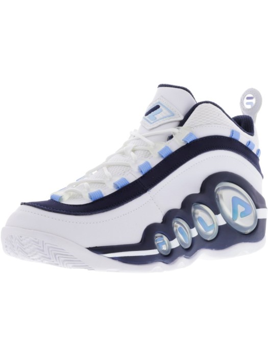 Fila barbati Bubbles White / Navy Bluebell High-Top Leather Basketball Shoe foto mare Fila barbati Bubbles White / Navy Bluebell High-Top Leather Basketball Shoe foto mare