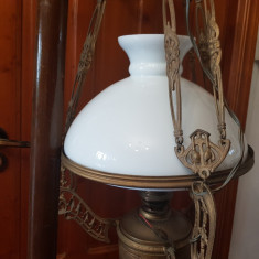 LAMPA CU GAZ DE TAVAN ADAPTATA ELECTRIC -AUSTRIA 1900 - SECESSION , JUGENDSTIL foto