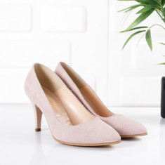 Pantofi dama Piele Miatoli roz eleganti foto