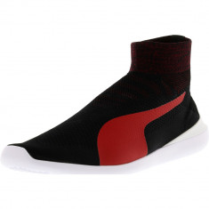 Puma barbati Ferrari Evo Cat Sock Black / Rosso Corsa White Ankle-High Fashion Sneaker foto