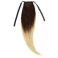 Cozi Par Natural 50cm 100gr Ombre Saten Ciocolatiu-Blond Deschis #T4/60 foto