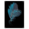 Tablou Acrilic Black Blue Feathers