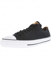 Converse Chuck Taylor All Star Pro Ox Black / Rubber Ankle-High Leather Fashion Sneaker foto