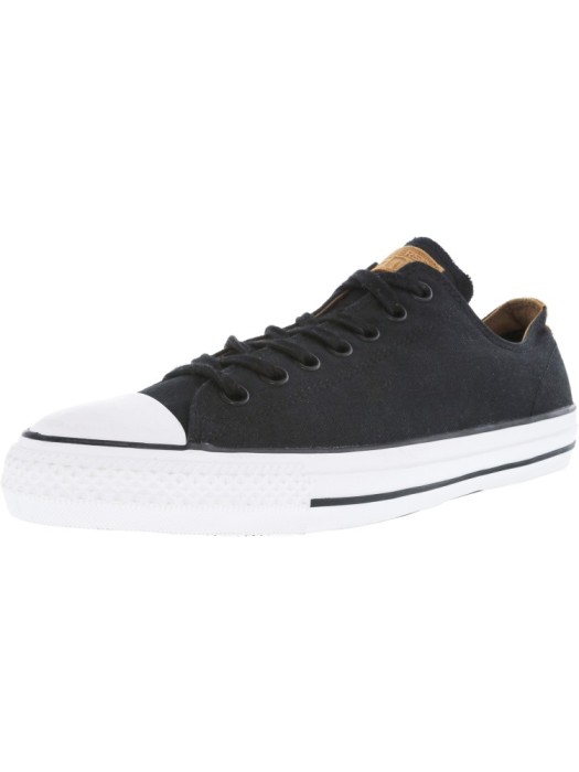 Converse Chuck Taylor All Star Pro Ox Black / Rubber Ankle-High Leather Fashion Sneaker foto mare Converse Chuck Taylor All Star Pro Ox Black / Rubber Ankle-High Leather Fashion Sneaker foto mare