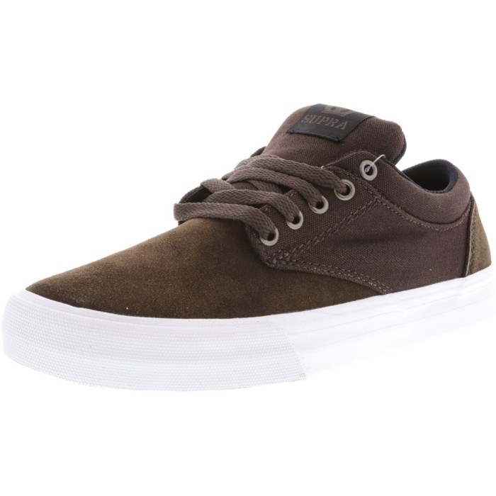 Supra barbati Chino Brown / White Ankle-High Skateboarding Shoe foto mare Supra barbati Chino Brown / White Ankle-High Skateboarding Shoe foto mare