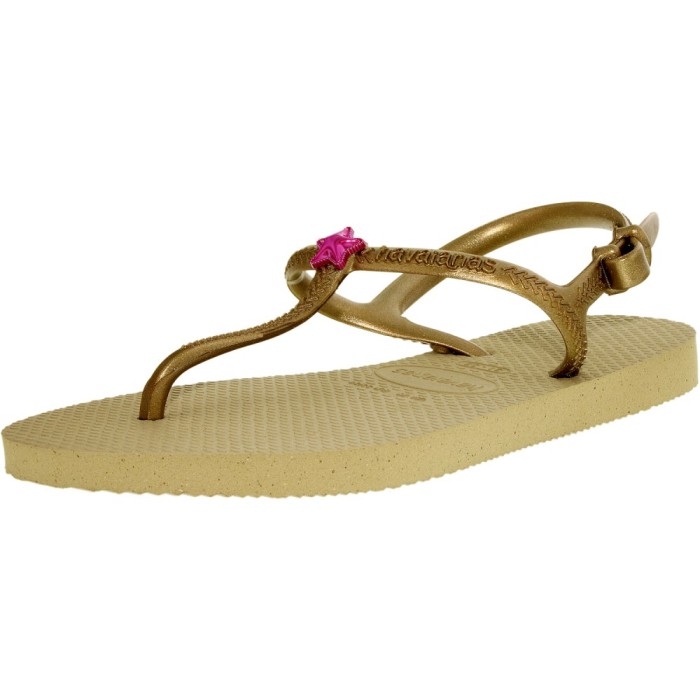 Havaianas fete H. Kids Freedom Sl Cf Sand Gold Rubber Flat Shoe foto mare Havaianas fete H. Kids Freedom Sl Cf Sand Gold Rubber Flat Shoe foto mare