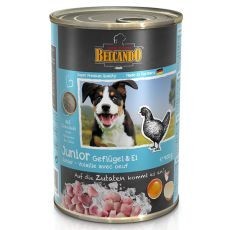 BELCANDO Junior - carne de pasare cu oua- tin 400g foto mare BELCANDO Junior - carne de pasare cu oua- tin 400g foto mare
