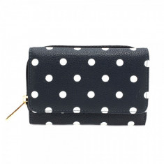 AGP1045B - Navy Polka Dot Design Purse/Wallet foto