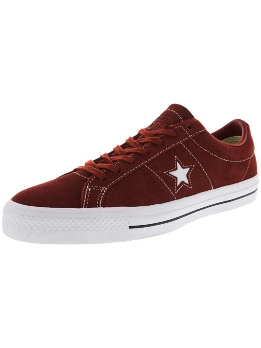Converse All Star Pro Ox Terra Red / Low Top Suede Skateboarding Shoe Converse All Star Pro Ox Terra Red / Low Top Suede Skateboarding Shoe