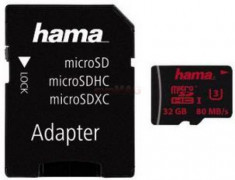 Card de memorie Hama micro SDHC 32GB, UHS-I + Adaptor foto