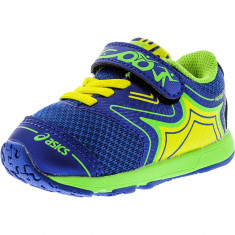 Asics Boys Noosa Ts Imperial / Green Gecko Safety Yellow Low Top Tennis Shoe foto