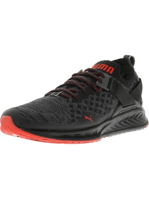 Puma barbati Ignite Evoknit Lo Pavement Black / Asphalt High Risk Red Ankle-High Running Shoe foto mare Puma barbati Ignite Evoknit Lo Pavement Black / Asphalt High Risk Red Ankle-High Running Shoe foto mare