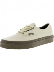 Vans Authentic Canvas And Denim Cream / Walnut Ankle-High Skateboarding Shoe foto