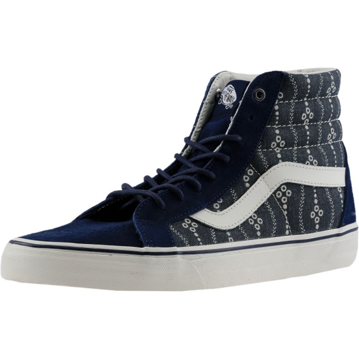 Vans Sk8-Hi Reissue Indigo Mood / Blanc De Ankle-High Fabric Fashion Sneaker foto mare Vans Sk8-Hi Reissue Indigo Mood / Blanc De Ankle-High Fabric Fashion Sneaker foto mare