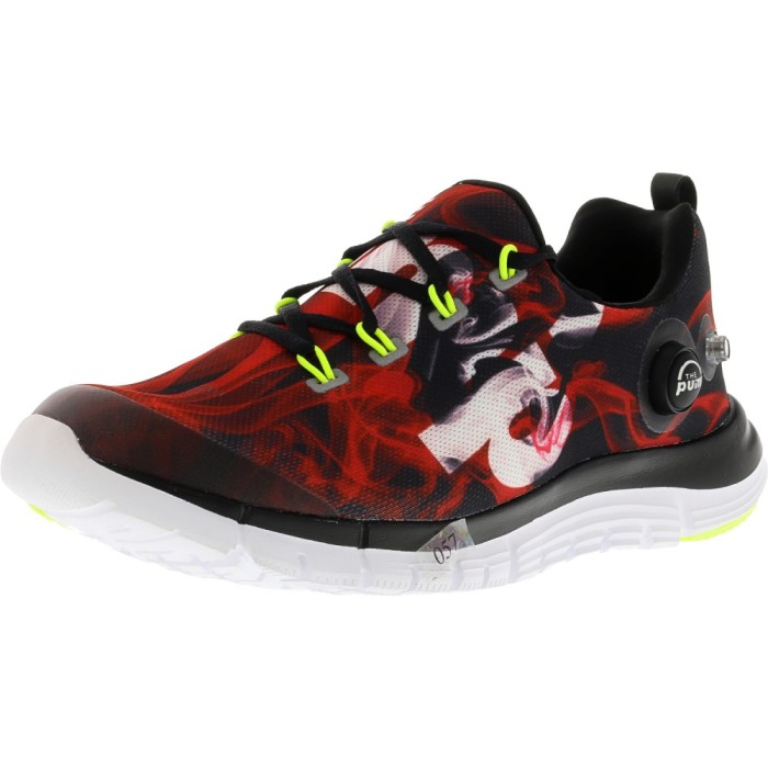 Reebok barbati Z Pump Fusion Flame Black / Red White Yellow Ankle-High Fabric Running Shoe foto mare Reebok barbati Z Pump Fusion Flame Black / Red White Yellow Ankle-High Fabric Running Shoe foto mare