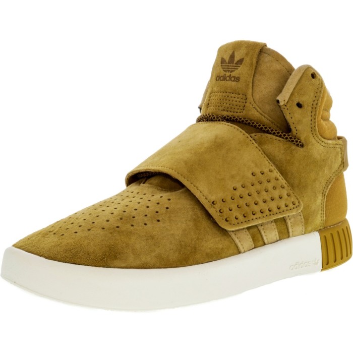 Adidas Boys Tubular Invader Strap Mesa / Original White High-Top Suede Basketball Shoe foto mare Adidas Boys Tubular Invader Strap Mesa / Original White High-Top Suede Basketball Shoe foto mare
