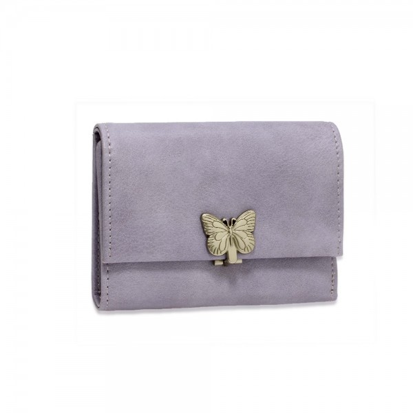 AGP1103 - Purple Flap Metal Butterfly Design Purse / Wallet foto mare AGP1103 - Purple Flap Metal Butterfly Design Purse / Wallet foto mare