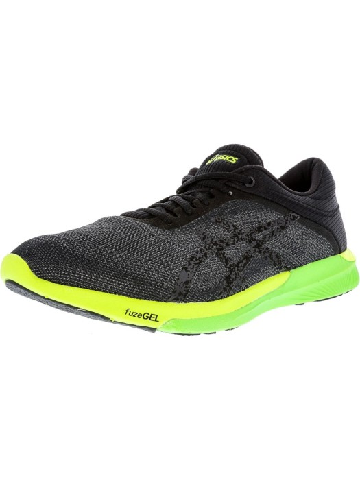 Asics barbati Fuzex Rush Carbon / Black Safety Yellow Ankle-High Running Shoe foto mare Asics barbati Fuzex Rush Carbon / Black Safety Yellow Ankle-High Running Shoe foto mare