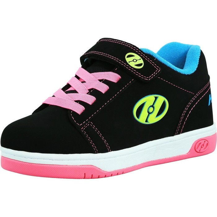 Heelys Dual Up X2 Black / Neon Multi Ankle-High Fashion Sneaker foto mare Heelys Dual Up X2 Black / Neon Multi Ankle-High Fashion Sneaker foto mare