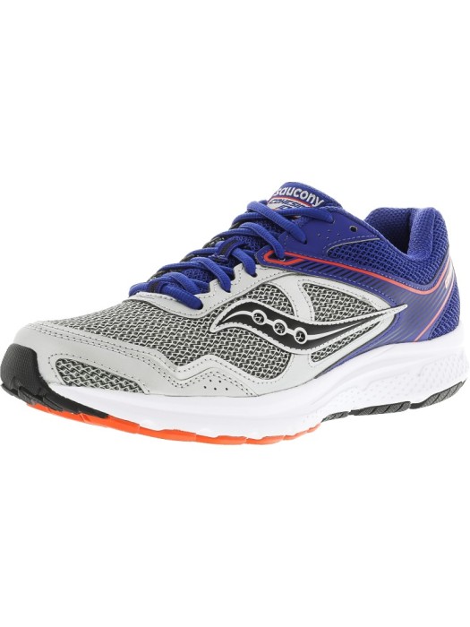 Saucony barbati Grid Cohesion 10 Silver / Blue Orange Ankle-High Running Shoe foto mare Saucony barbati Grid Cohesion 10 Silver / Blue Orange Ankle-High Running Shoe foto mare