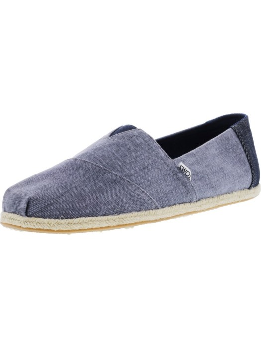 Toms barbati Classic Coated Linen Rope Deep Ocean Ankle-High Canvas Flat Shoe foto mare Toms barbati Classic Coated Linen Rope Deep Ocean Ankle-High Canvas Flat Shoe foto mare