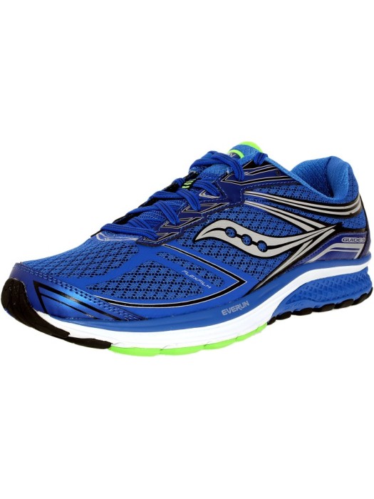 Saucony barbati Guide 9 Blue/Slime/Black Ankle-High Nylon Running Shoe foto mare Saucony barbati Guide 9 Blue/Slime/Black Ankle-High Nylon Running Shoe foto mare