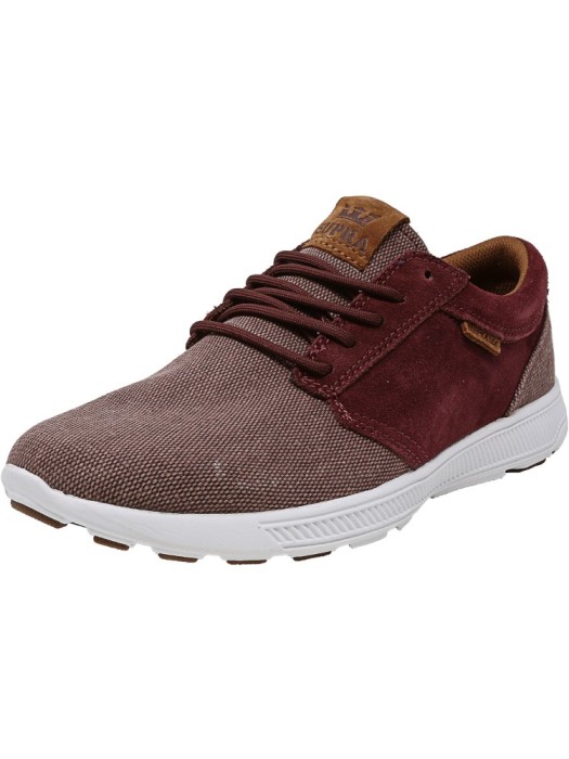 Supra barbati Hammer Run Nonstretch Burgundy / Brown-White Ankle-High Canvas Skateboarding Shoe foto mare Supra barbati Hammer Run Nonstretch Burgundy / Brown-White Ankle-High Canvas Skateboarding Shoe foto mare