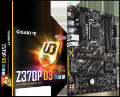 Placa de baza GIGABYTE Socket LGA1151, Z370P D3, Dual channel memory, 4* DDR4 DIMM, DDR4 bulk foto
