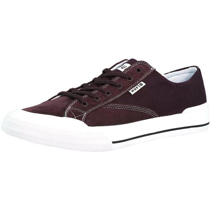 Huf barbati Classic Lo Ess Wine Ankle-High Suede Skateboarding Shoe foto mare Huf barbati Classic Lo Ess Wine Ankle-High Suede Skateboarding Shoe foto mare