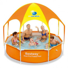 Piscina Bestway Steel Pro cu acoperis UV Careful 40+ UPF foto